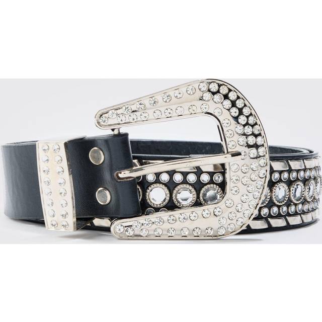 Mens Studded Western Belt In Black