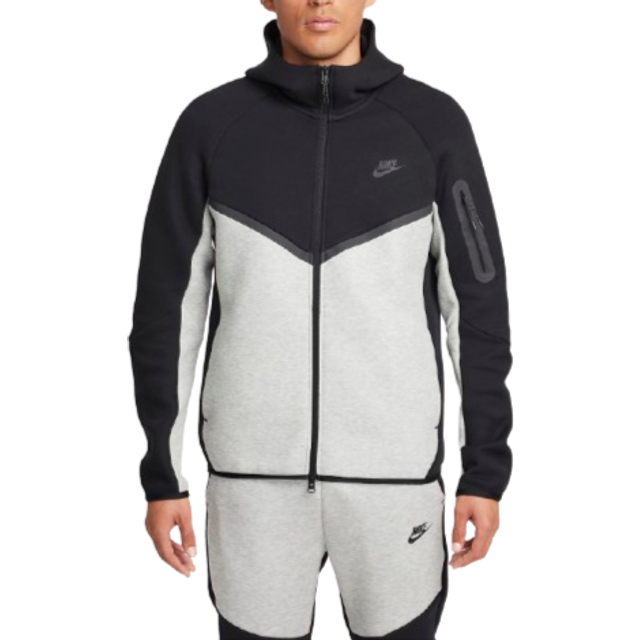 Nike Tech Men's Fleece Windrunner Full-Zip Jacket - Black - Cotton/Polyester - XS