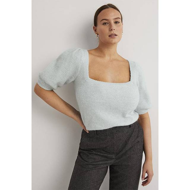 Boden Square Neck Fluffy Mohair & Wool-Blend C Jumper
