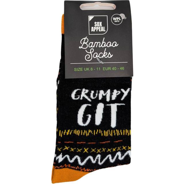 Grumpy Git Socks For Him UK 8-11 Grumpy Old Man Bamboo Socks Novelty Gift Idea