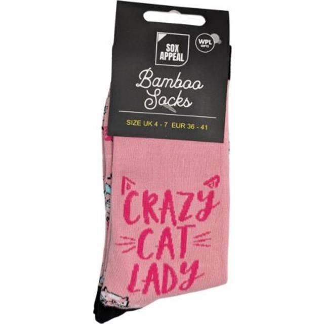 Crazy cat lady socks for her uk 4-7 bamboo socks novelty gift idea