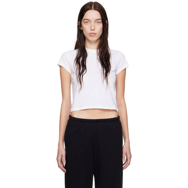 SKIMS Shrunken T-Shirt | White | Medium | Relaxed Tees - Snow