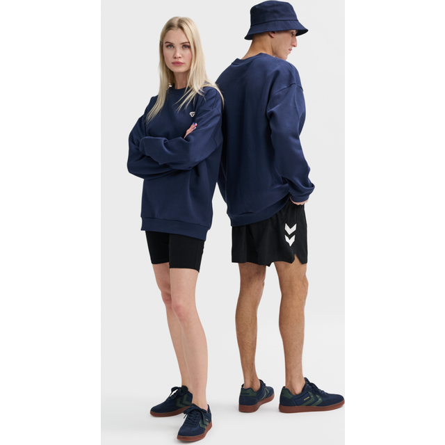 Loose-fitting crewneck sweatshirt Hummel Bee - Bleu