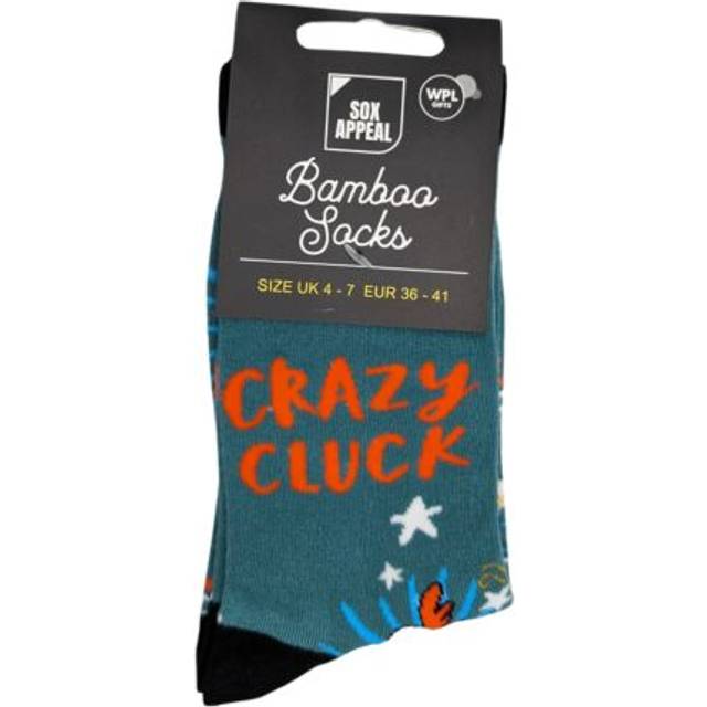 Fun 100% Crazy Cluck Socks For Her UK 4-7 Bamboo Socks Novelty Gift Idea