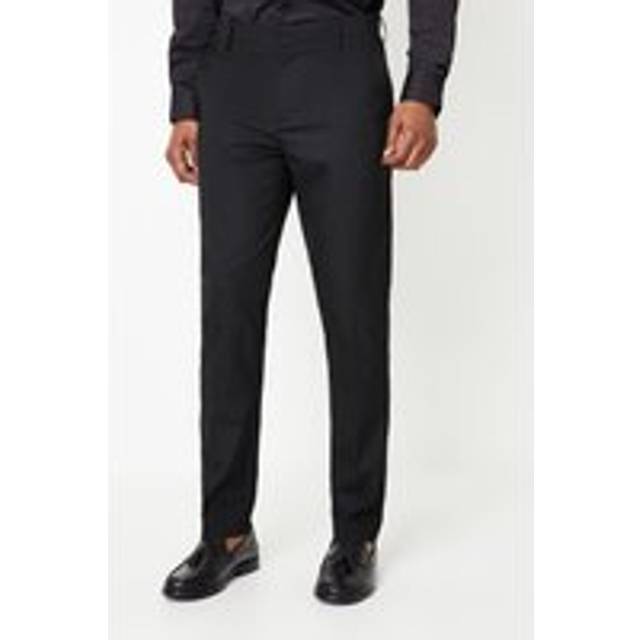 Mens Black Slim Fit Smart Trousers - 36S
