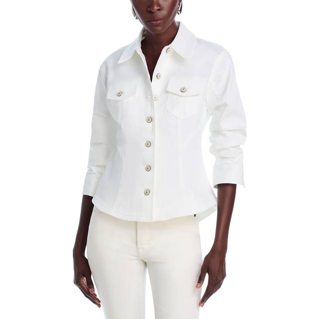 Canyon Scrunched Denim Jacket - WHITE - 6