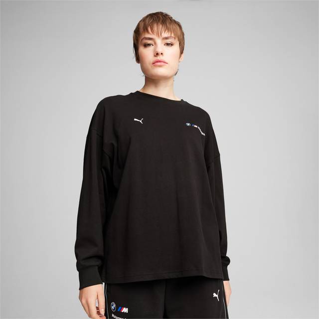 Puma Womens BMW M Motorsport Long Sleeve Graphic T-shirt - Black - Size X-Small