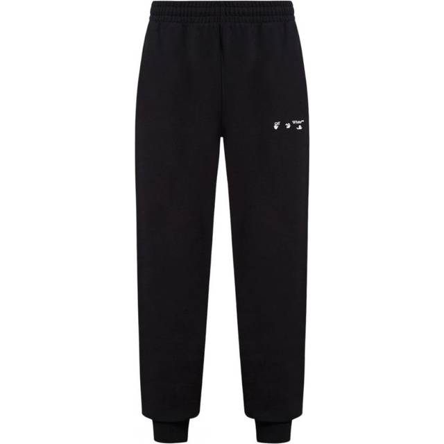 Off-White Mens Logo Slim Cuffed Black Sweatpants Cotton - Size 2XL