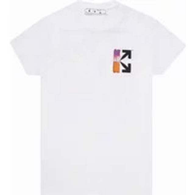 Off-White Womens Gradient Arrows Logo Slim Fit White T-Shirt Cotton - Size X-Small