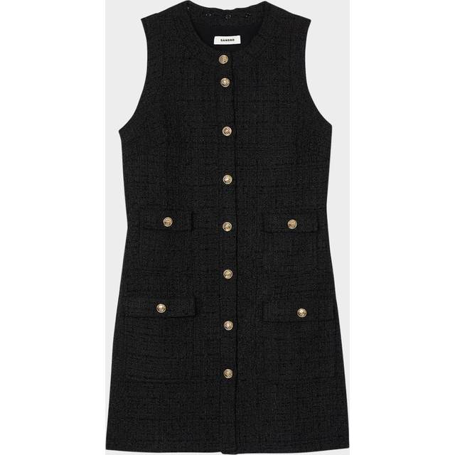 Robe courte en tweed - Noir - 42
