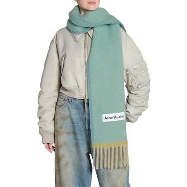 Acne Studios, Accessoarer, Dam, ONE Size, Nylon, Ljusblå Ull Mohair Halsduk - blue (ONE SIZE)