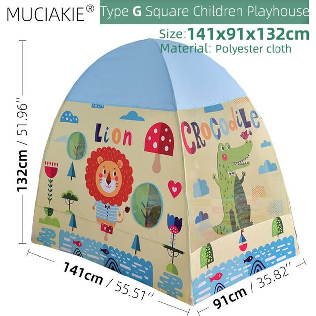 (G) 24 Types Children Playhouses Kids Indoor Outdoor Play Tents Portable Foldable Princess Prince Castle Gift Courtyard Garden House