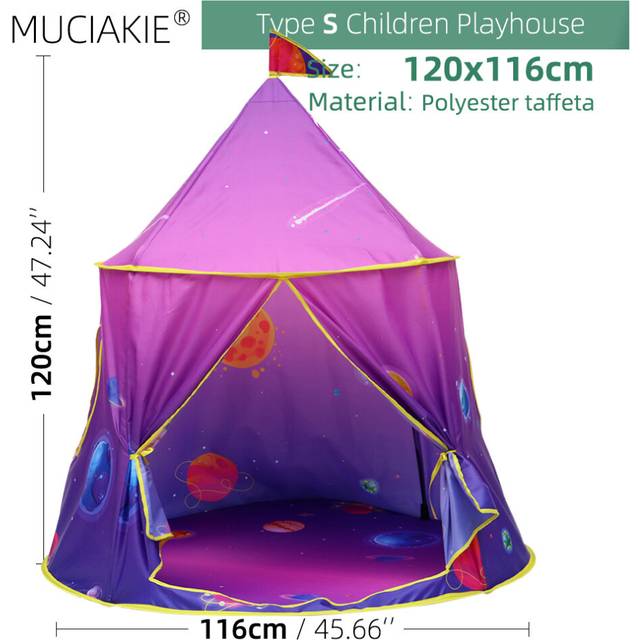 (S) 24 Types Children Playhouses Kids Indoor Outdoor Play Tents Portable Foldable Princess Prince Castle Gift Courtyard Garden House
