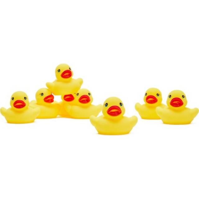 8PCS Small Yellow Family Rubber Ducks Bath Toys for Toddlers Kids