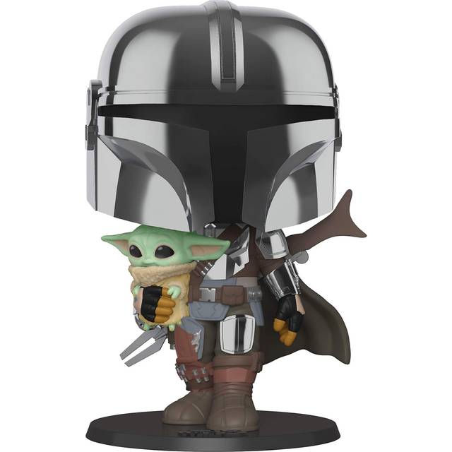 Funko 49931 POP Star Wars:Mandalorian-10 Mandalorian (m/krom rustning) Samlarleksak, Flerfärgad