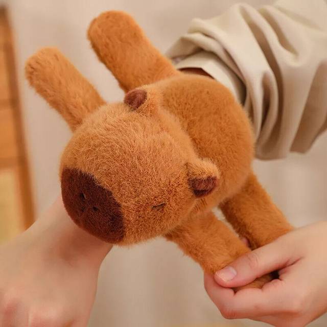 (Capybara cute ring 22cm) Simulation Capybara Plush Toy Cartoon Capybara Stuffed Animal Doll Birthday Gift