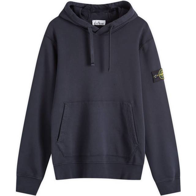 Stone Island, Sweatshirts & Hoodies, Herr, S, Bomull, Felpa Hoodie - blue (S)