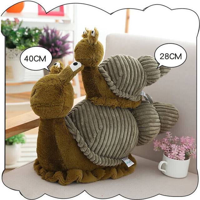 (2Pcs(28cm+40cm)) Snail Plush Toy Dolls Soft Snail Stuffed Animals Cute Doll Birthday Gift 28/40cm