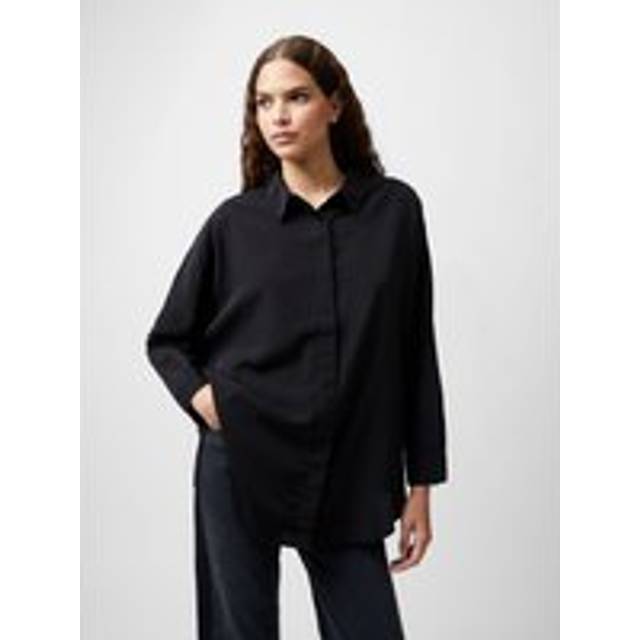 French Connection Caprina Crepe Long Sleeve Button Shirt
