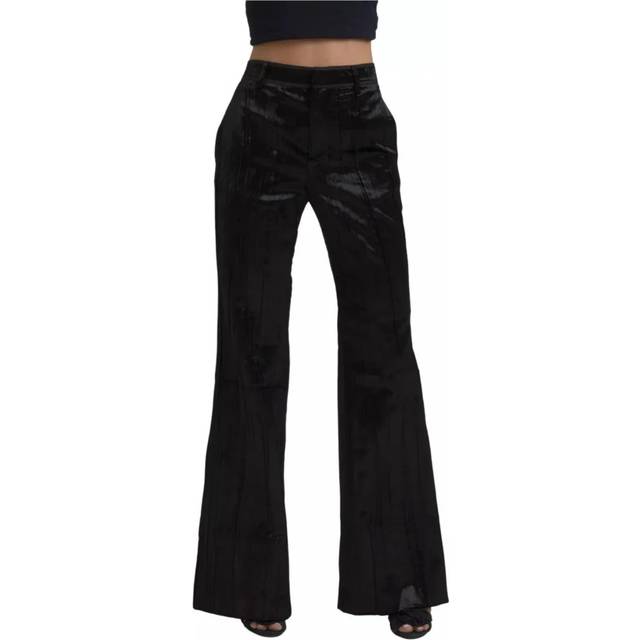 Preloved Cropped Flare Trousers Style Black Women trousers - 6