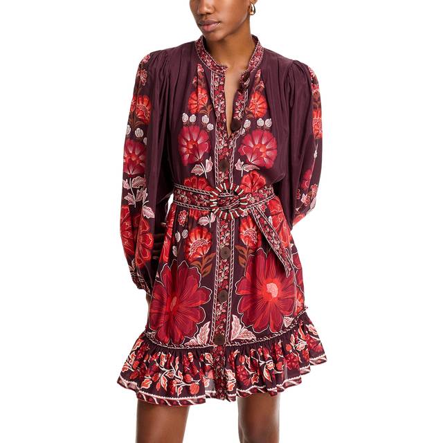 Brown Gigi Tapestry Mini Dress, GIGI TAPESTRY BROWN / XXS