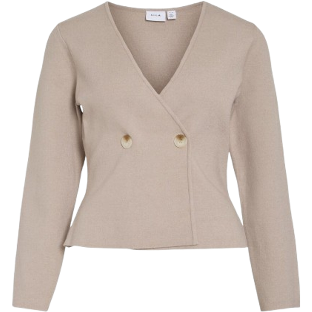 VILA Vizarah Knit Cardigan Natural Melange XL