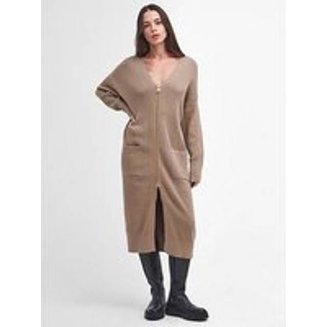 Barbour International Mondale Knitted Midi Dress - UK 10 - Tan