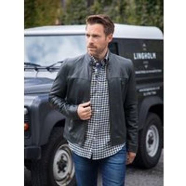 Corby Leather Jacket in Dark Green