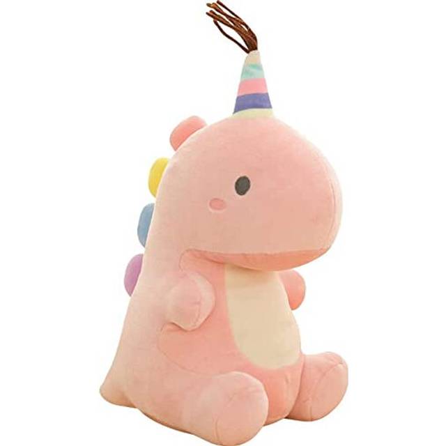 Cute Dinosaur Plush Toy Soft Dinosaur Plush Doll Boy Girl Birthday Gift (pink)