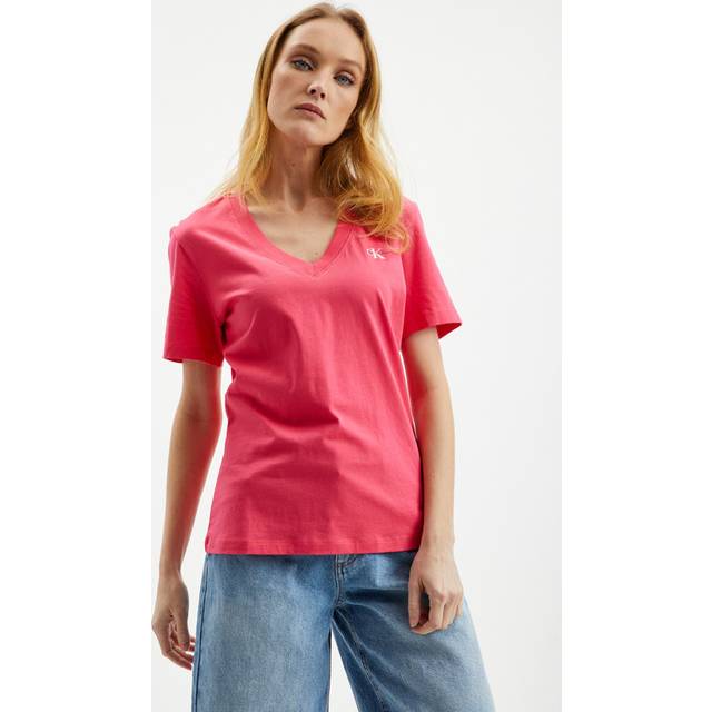 Calvin Klein Jeans, T-Shirts, female, Pink, S, Micro Monologo Slim J20J220303Beh