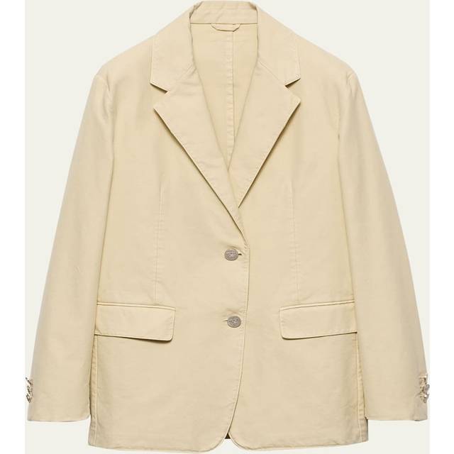 Single-breasted old canvas jacket