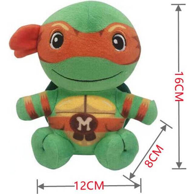 (Orange) Cartoon Turtles Plush,6 inch Turtle Doll Collectible Ninja Stuffed Animal Toy