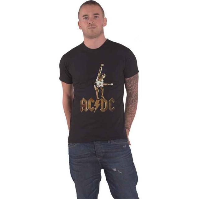 Acdc Angus Young Statue Rock Music Licensed T-shirt Men