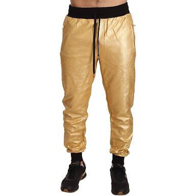 Dolce & Gabbana Gold Pig Of The Year Cotton Trousers Pants - IT48 | M