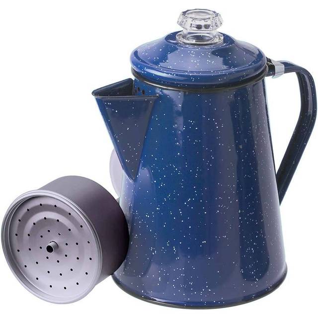 GSI Utomhuskaffekanna med perkolatorinsats 1,2 l perkolator, blå, M