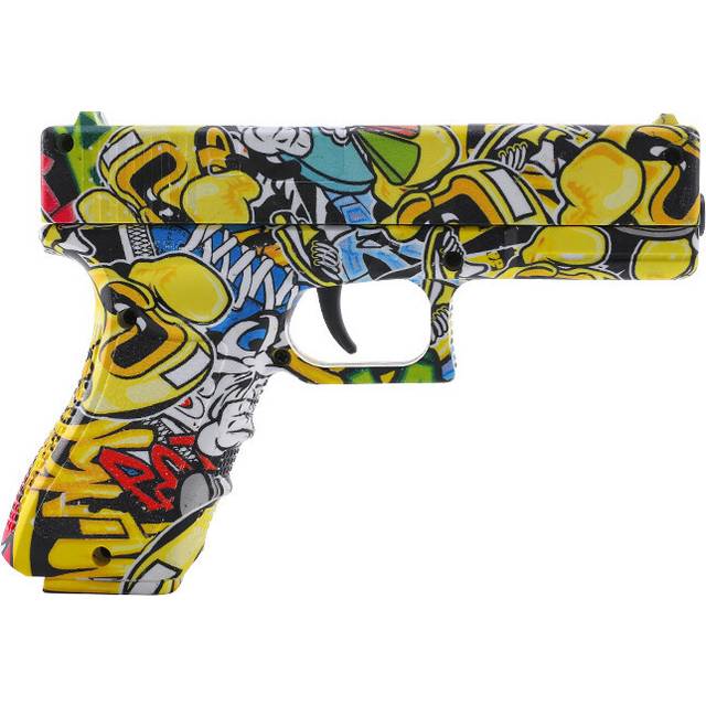 (yellow graffiti) Gel Blaster Balls Gun Toy Hydrogel Glock Manual Paintball Water Gun Pistole