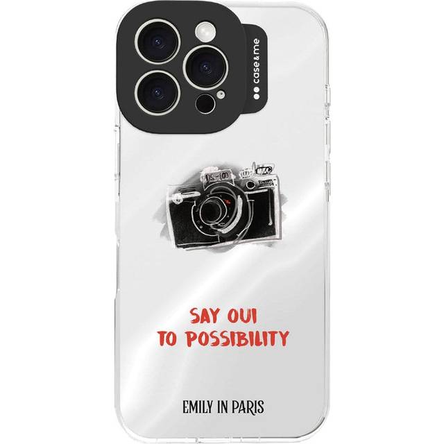 Case&Me - Emily in Paris iPhone 16 Pro Max Skal - Silver Camera