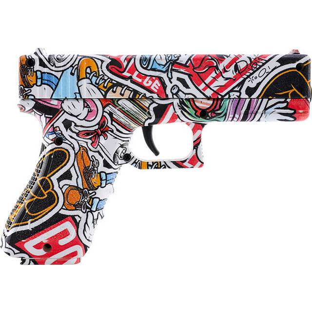 (red graffiti) Gel Blaster Balls Gun Toy Hydrogel Glock Manual Paintball Water Gun Pistole