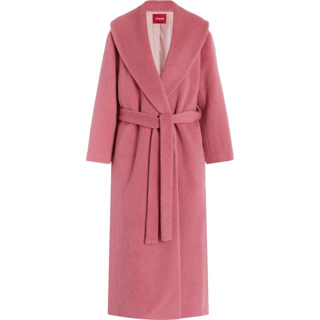 STAUD - Dakota Belted Wool And Alpaca-blend Coat - Pink - medium