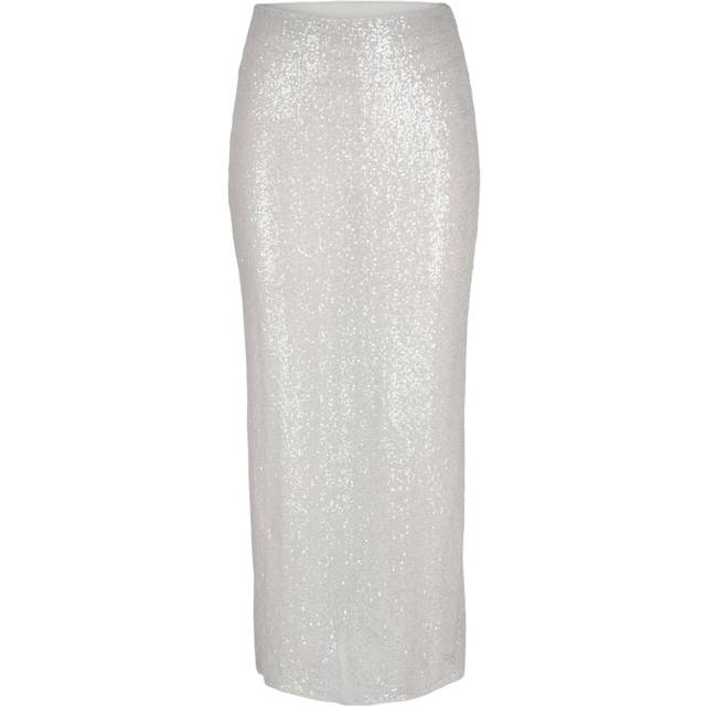 JJXX Jxmia Sequin Skirt WVN Dam Maxikjolar Stl. S - Från Magasin - Silver (S)