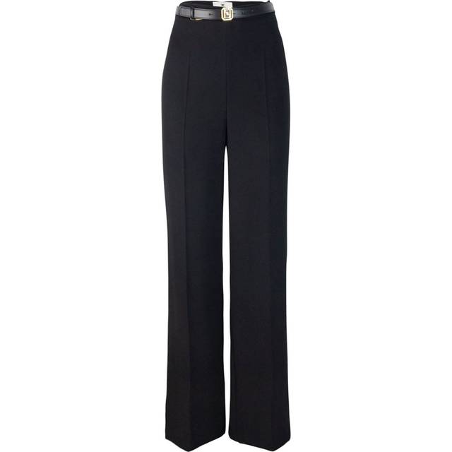 Elisabetta Franchi, Byxor, Dam, S, Polyester, Högmidjade vida byxor