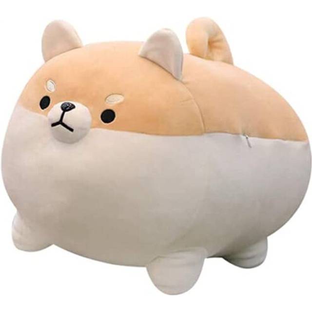 15.7inch Stuffed Animal Shiba Inu plush Dog toy, cute corgi plush soft pillows,plush toy gifts for boys and girls Valentine's Day(brown)