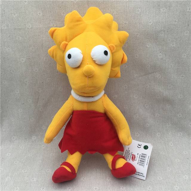 (Sister 33CM) Simpson Family Plush Doll for Kids Soft Plush Toys Cuddly Collectable Birthday Christmas Toys Gifts Home Decoration for Boys Girls