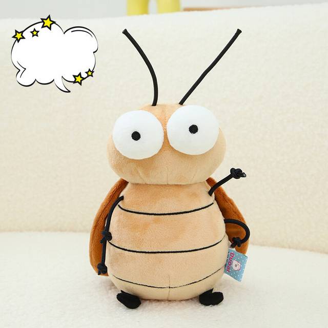 (Shock) Cockroach Plush Toy Insect Doll Emojis Apple Decor Pendant Stuffed Animal Gift