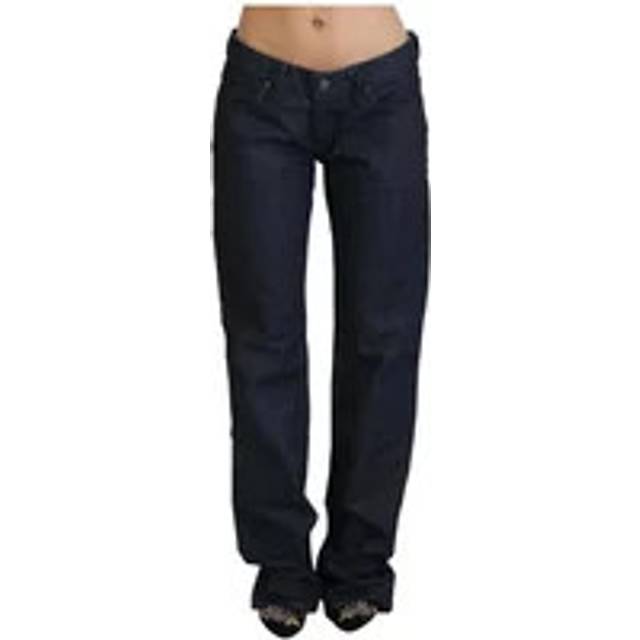 Exte Dark Blue Low Waist Straight Fit Women Denim Jeans - W26