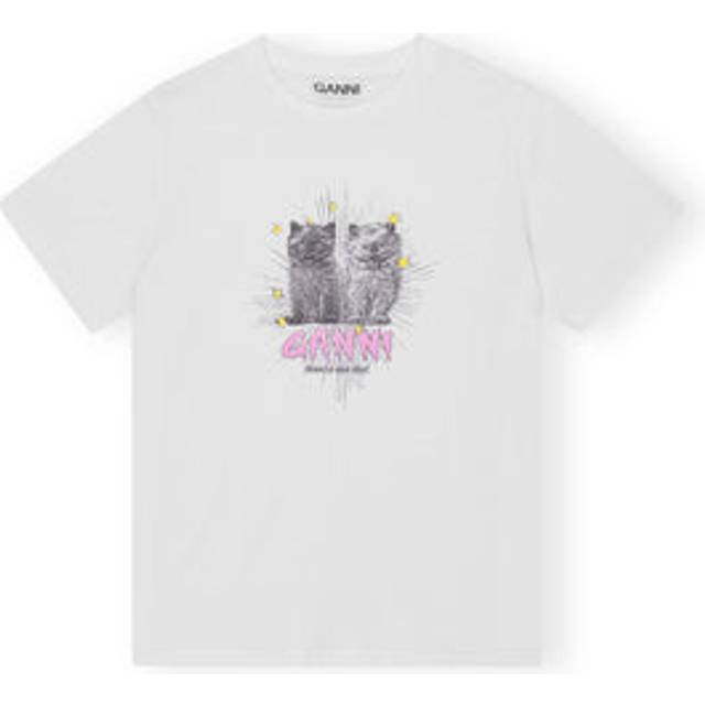 Ganni Kittens Logo Tee