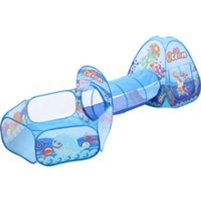 3-in-1 Kids Pop Up Play Tent Set Toddlers Tunnel Playhouse