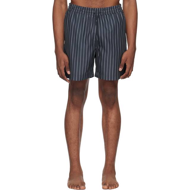 Carhartt WIP - Short De Bain Slater Casson Stripe Vertical / Blue S Noir