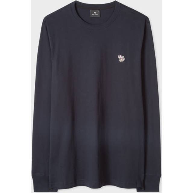 PS Paul Smith Dark Navy Cotton Zebra Logo Long-Sleeve T-Shirt Blue - XXXL