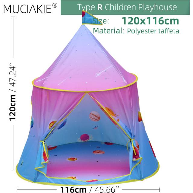 (R) 24 Types Children Playhouses Kids Indoor Outdoor Play Tents Portable Foldable Princess Prince Castle Gift Courtyard Garden House